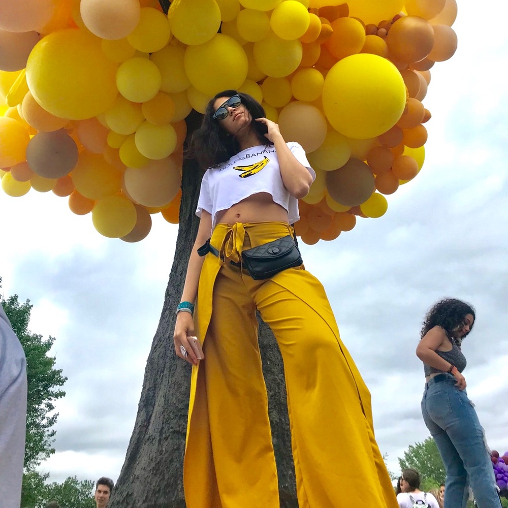 High Waisted Mustard Pants